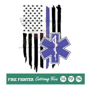 EMS/medisch embleem met gescheurde vlag/svg/png/pdf/cut-bestand