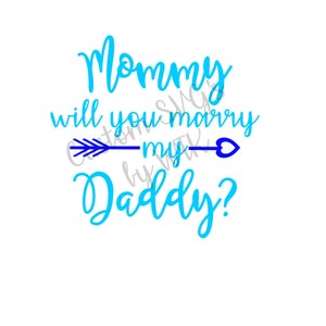 Mama wil je met mijn papa trouwen? SVG-bestand / aangepaste SVG-bestand / SVG-bestanden / huwelijksaanzoek / geknipt bestand / silhouet Cameo / Cricut