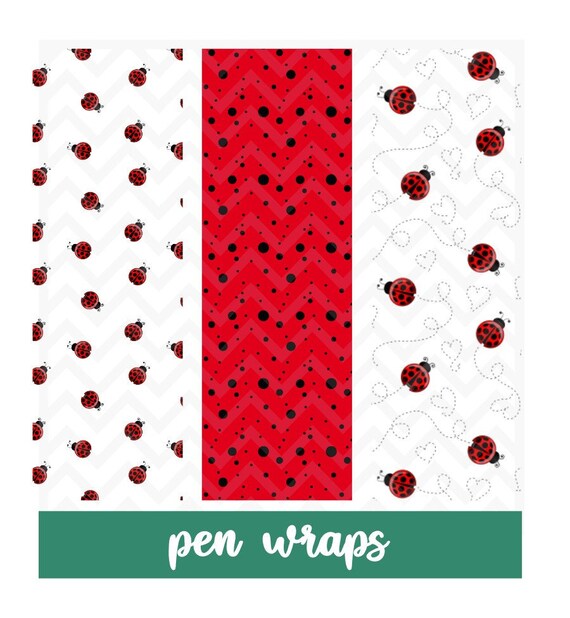 Lady Bug Pen Wraps/png/svg/printable/instant Download/digital - Etsy