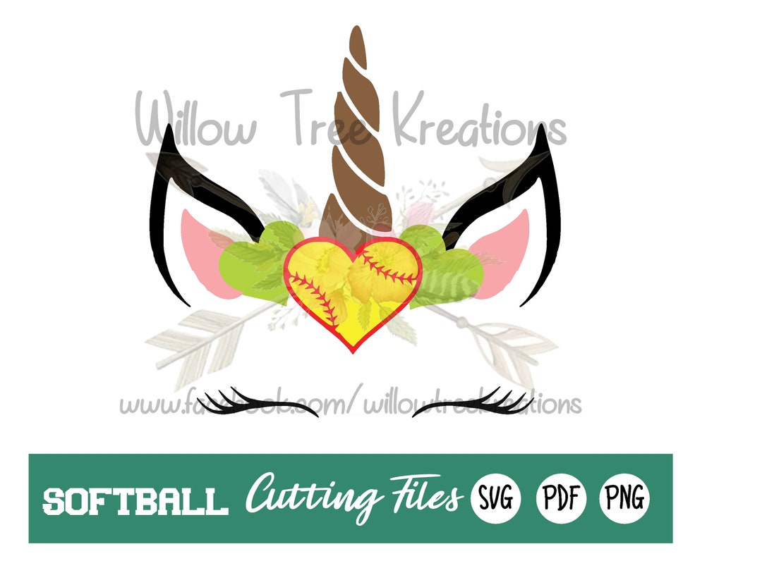 Softball Unicorn/svg/png/pdf/cut Etsy