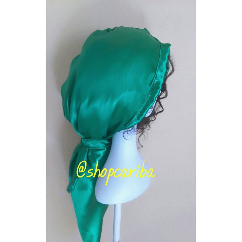 Satin Long Shor Hair Braid Bonnets Non Elastic Long Etsy