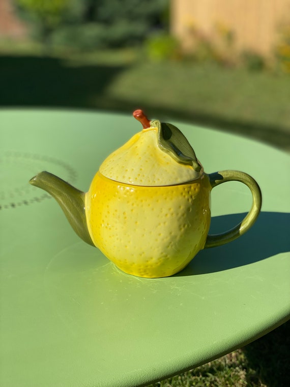 Vintage Lemon Tea Pot Etsy
