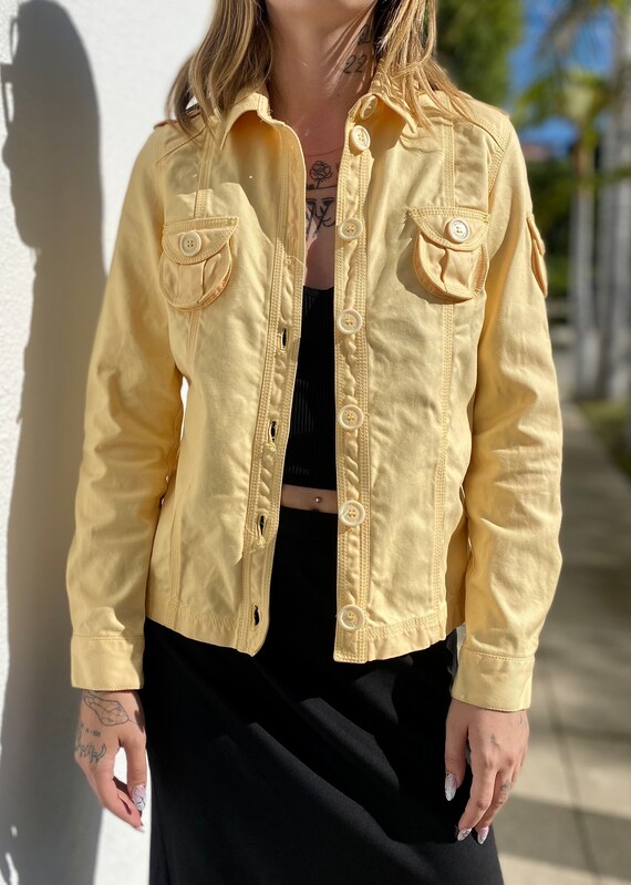 Y2K MARC JACOBS Jacket, Women's Vintage Yellow Co… - image 5