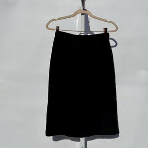 Vintage 90s Black Sued Leather Skirt, Bagatella Vintage Skirt, Office Job High Rise Tight Leather Skirt, 9-5 Work Pencil Skirt, Size 4