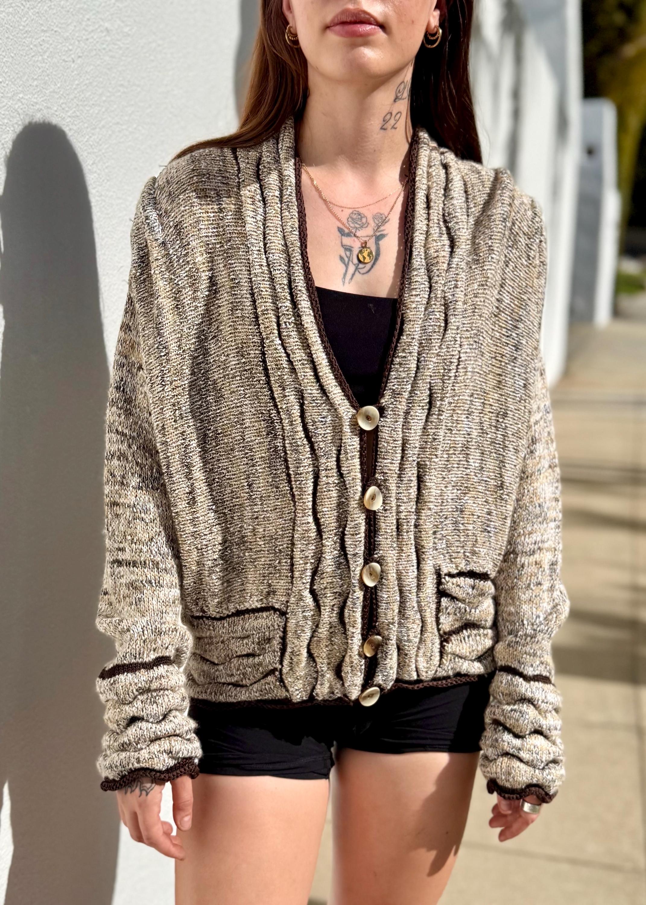 トップス 60s vintage cardigan Vintage 60s Chunky Cardigan, Boxy Vintage Sweater, Vintage