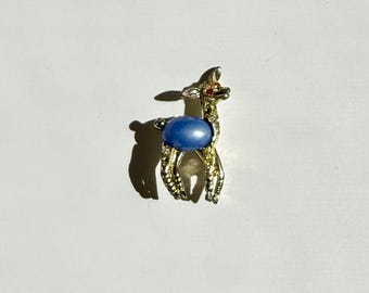 Broche de ciervo vintage / Broche de cervatillo tono dorado
