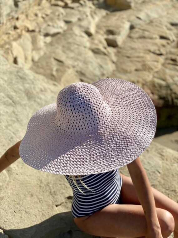 seemeinthat Traditional Official Panama Straw Hat Light Beige Black Ribbon Band Foldable Trilby Fedora Beach Summer Cricket
