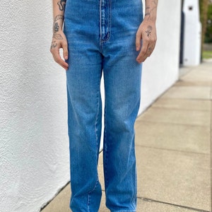 Jean Délavé Rayé Magnolia Pearl 'Miner' – Coupe Boyfriend, Taille Unique Ajustable, Neuf Sans étiquette