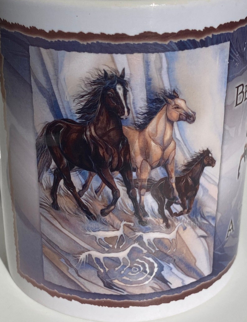 Vintage Mug with HORSES, Vintage Coffee Mug, Horse Lover Gift, Gift Mug, Vintage Drinkware, Vintage Home Decor, Mojo Dojo Casa House image 7