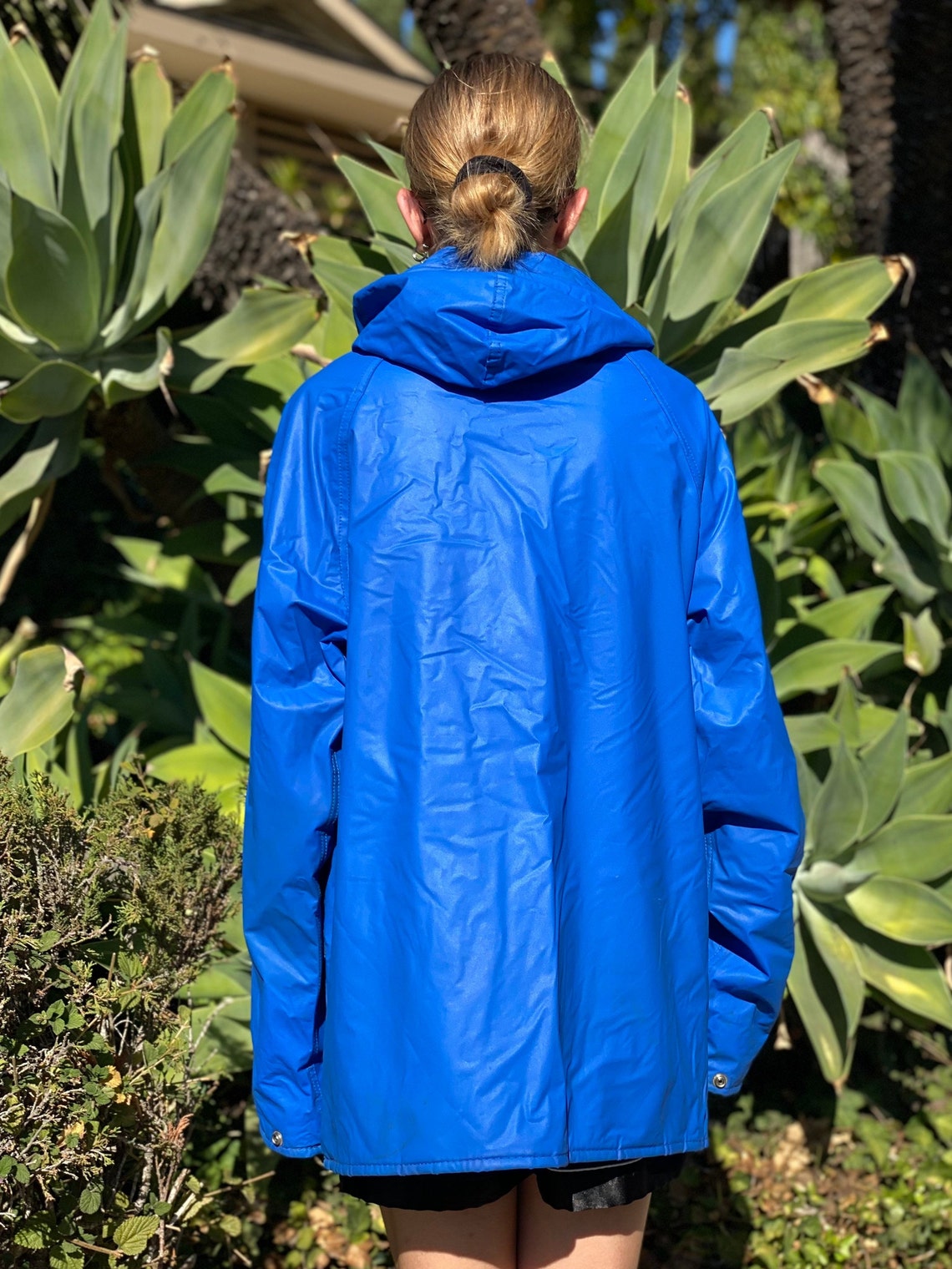 Vintage 90s Blue Woolrich Raincoat Womens Woolrich Raincoat Etsy