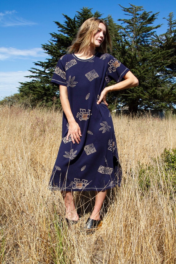 Vintage Batik Sack Dress