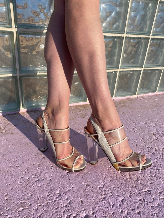 clear plastic shoes with rhinestones