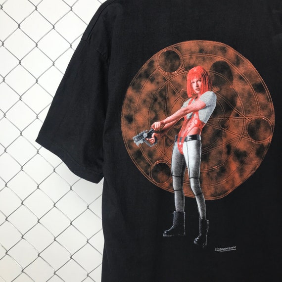 フィフスエレメント fifth element 5th vintage Tシャツ ビンテージ90's○DEADSTOCK THE FIFTH ELEMENTプリントTシャツ黒
