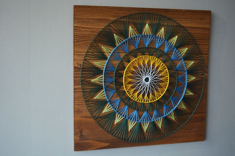 Mandala Wood Art Mandala Hanging Colorful Mandala Mandala Wall Etsy