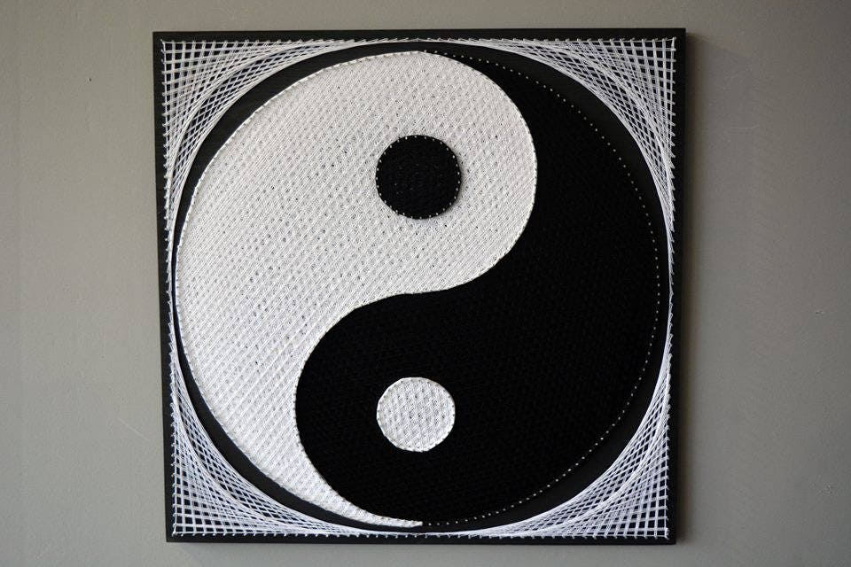 String Art Yin Yang Decor Yin Yang Art Yin Yang Wall Art | Etsy