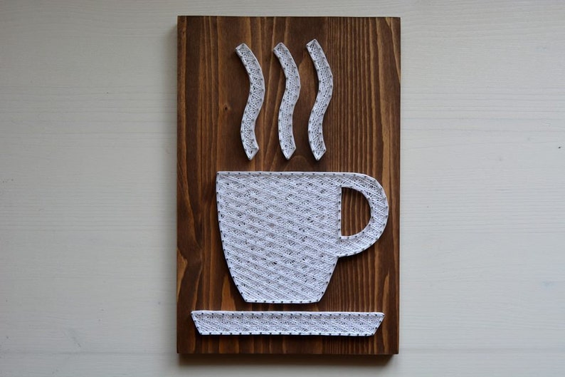Diy String Art Kit Coffee Artwork Adult Craft Kits Cafe Wall Art Coffee String Art Diy Coffee Art Weaving Loom Kit String Art Pattern Home Living Coffee Tea Makers Efp Osteology Org