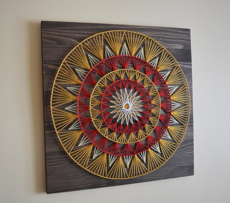 Sacred Mandala Wall Art Wood Wall Decal Mandala Wall Hanging Etsy