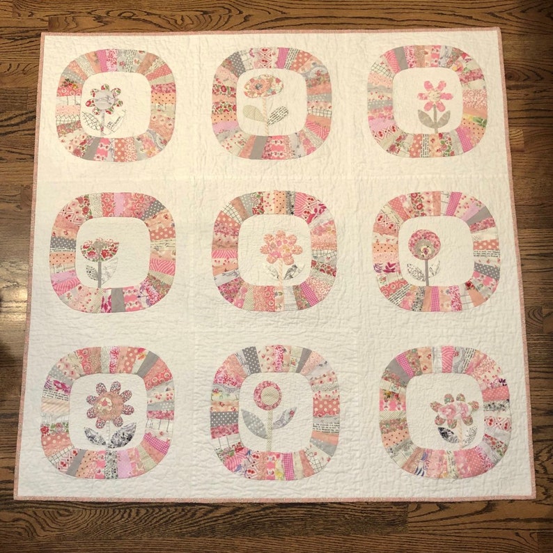 Custom Made-to-Order Hand appliqued baby quilt