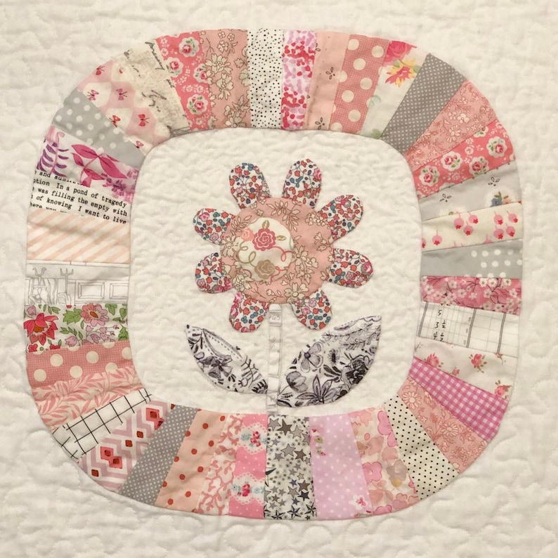 Custom Made-to-Order Hand appliqued baby quilt