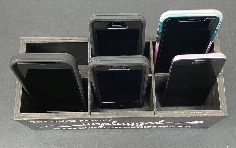 Unplugged Cell Phone Box Personalized Etsy