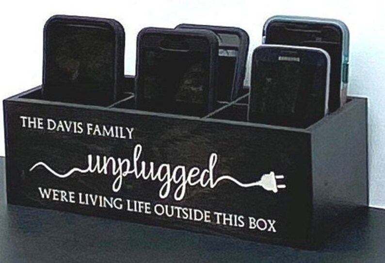 Unplugged Cell Phone Box Personalized Etsy