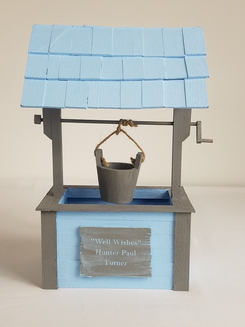 Small Personalized Wishing Well With Bucket Stained or Etsy