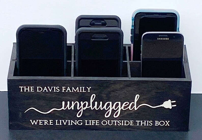 Unplugged Cell Phone Box Personalized Etsy