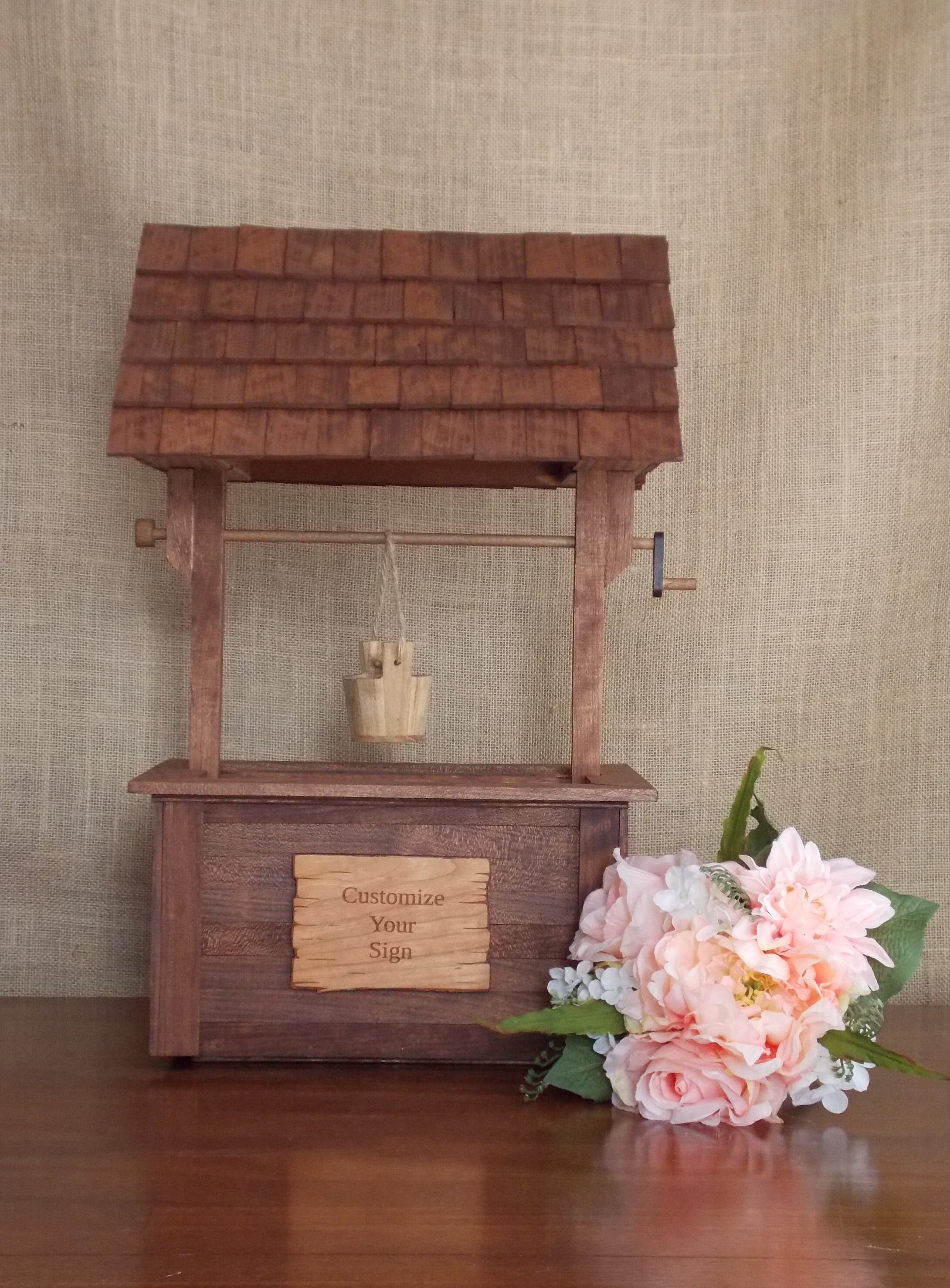 Medium Personalized Wishing Well Stained or Painted Etsy