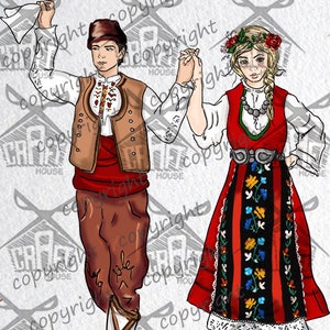 bulgarian dance horo couple dance clp art
