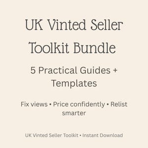 UK Vinted Seller Toolkit Bundle – 5 Anleitungen für die Preisgestaltung und Listung (PDF-Download)