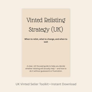 Vinted Relisting Strategie-Guide (UK) – Preisverfall vermeiden (PDF)