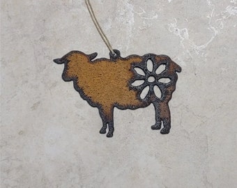 rustic sheep keychains