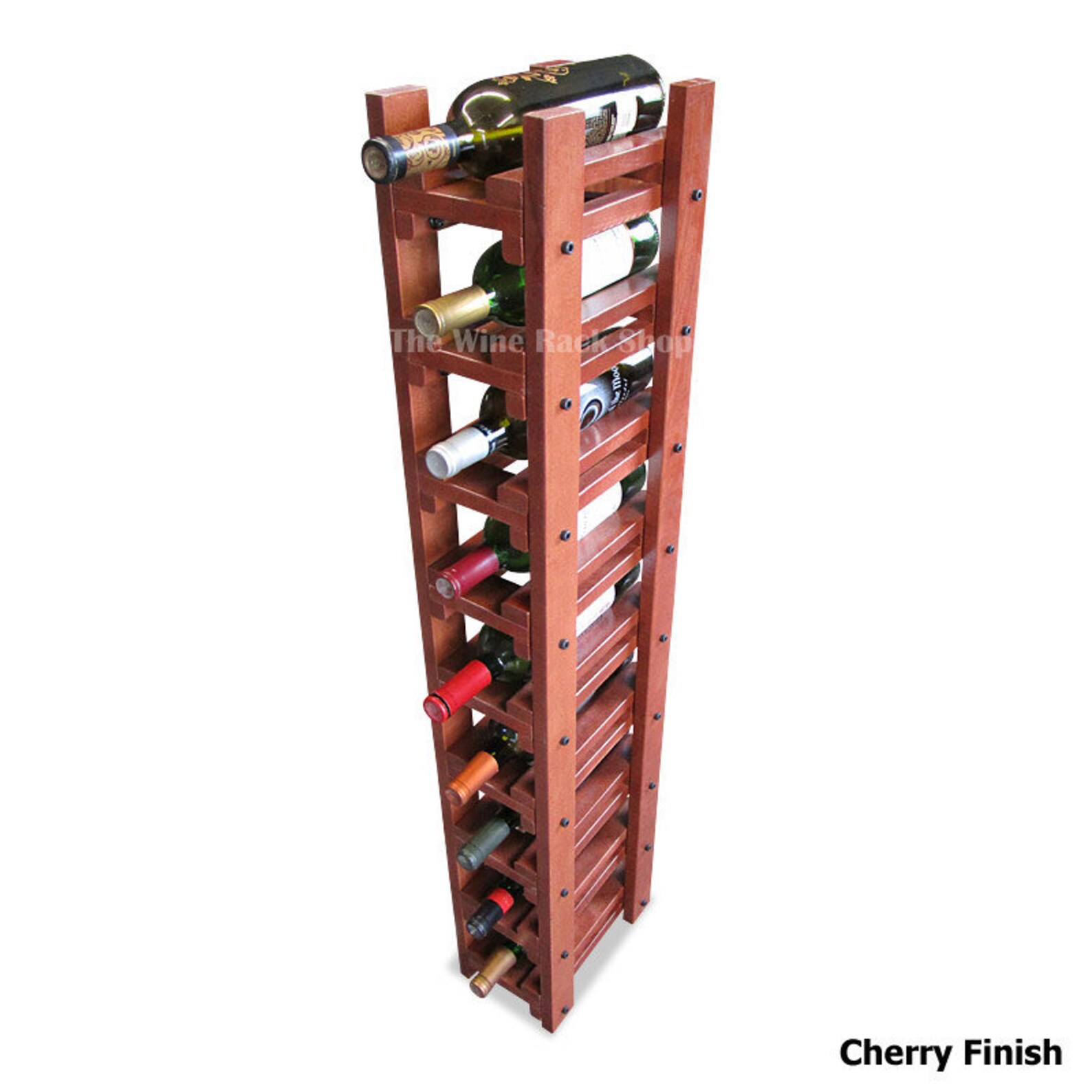 Single Column Wood Wine Rack Fit this narrow rack into that Etsy