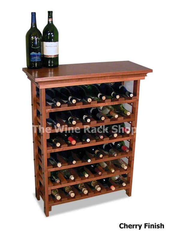 36 Bottle Wine Rack With Table Top Store Plenty of Bottles Etsy