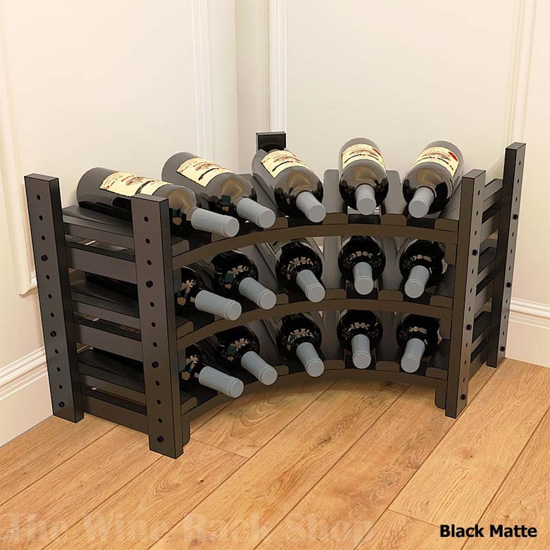 Small Corner Wine Rack For Counter Or Table Top Floor Image 0