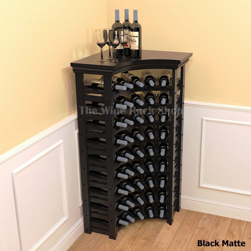 Corner Wine Rack With Tabletop Wood Storage For 45 Tabletop Wood Wine Storage Rack, Corner Wine Storage Cabinet