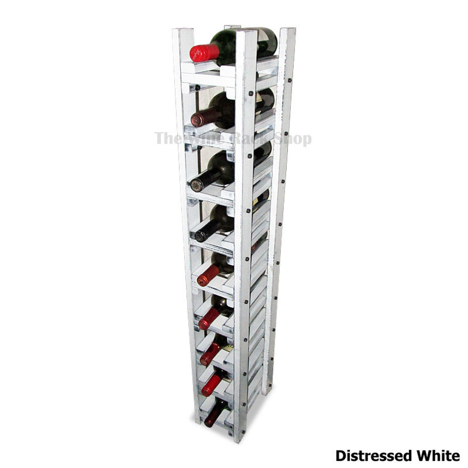 Single Column Wood Wine Rack Fit this narrow rack into that Etsy