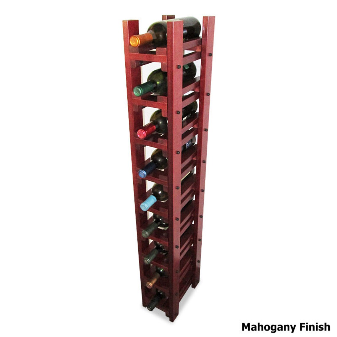 Single Column Wood Wine Rack Fit this narrow rack into that Etsy