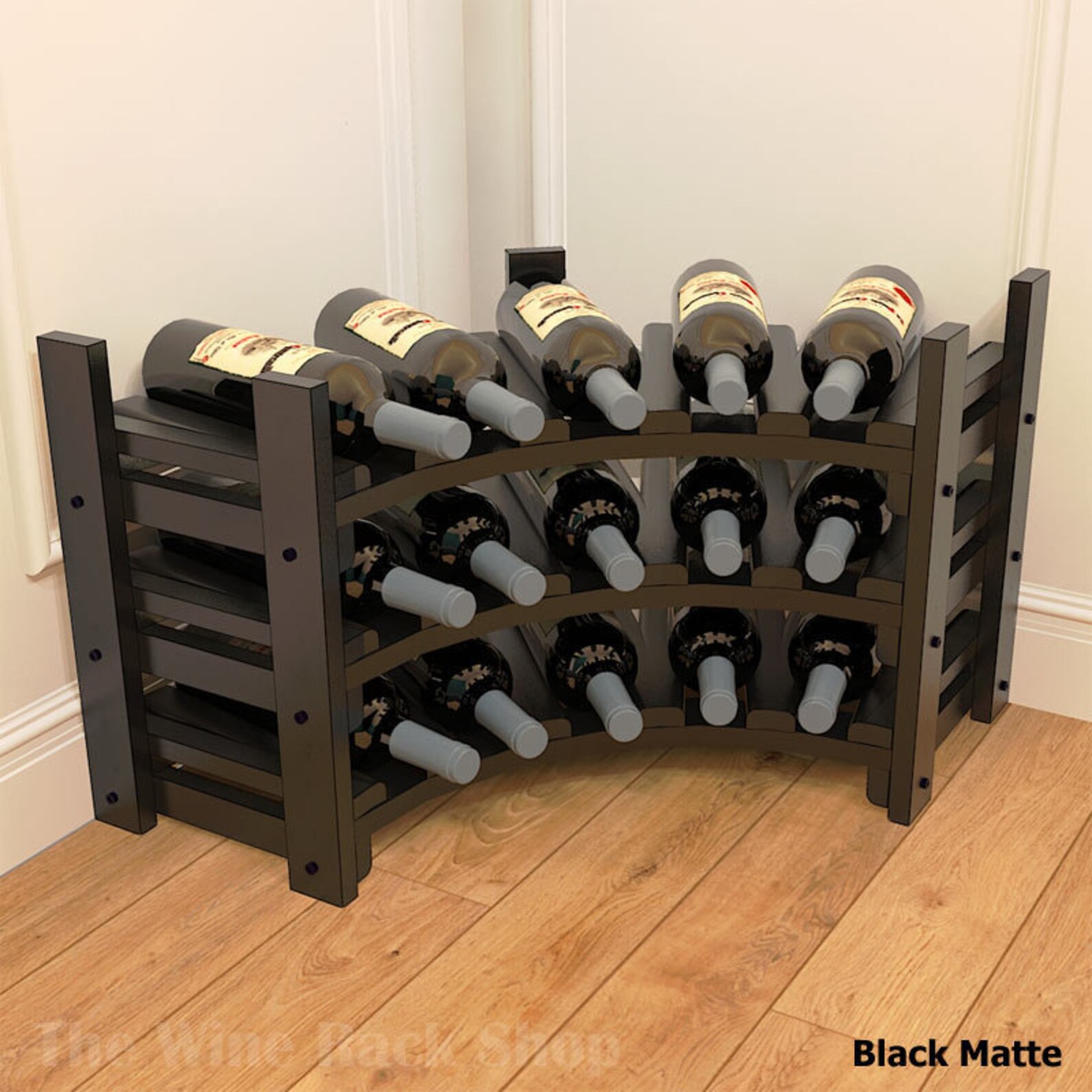 Small corner wine rack for counter or table top or floor Etsy