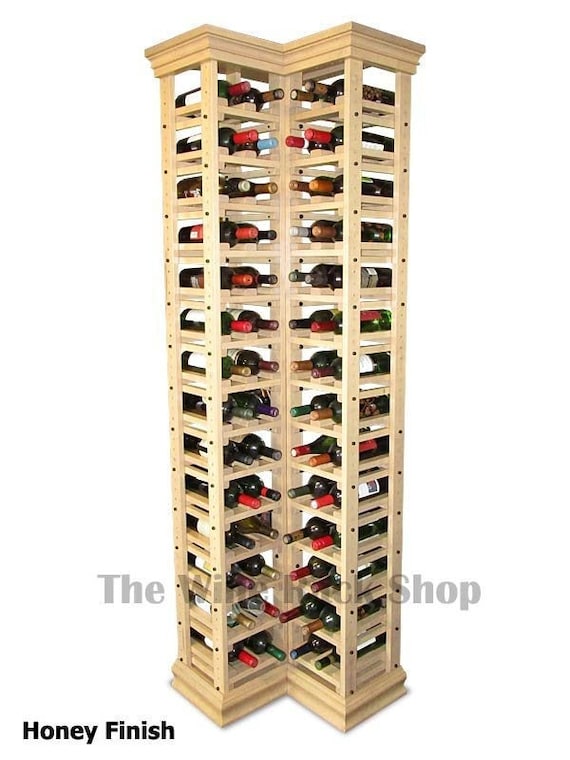 Tall Corner Wine Rack Furniture Corner Wine Storage For 56 Etsy