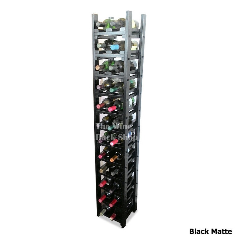 Tall And Narrow Wood Wine Rack Wine Storage For 24 Bottles ...