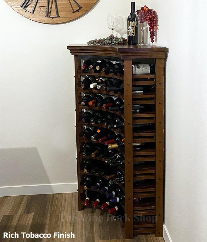 Corner Wine Rack With Tabletop Wood wine storage rack for 45 Etsy
