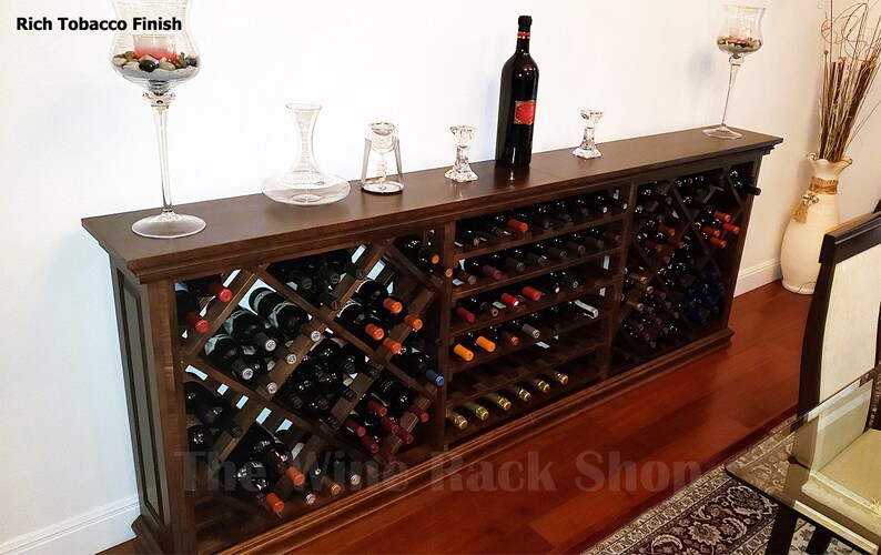 Wood Wine Buffet Table dining room wine tasting table Black Etsy