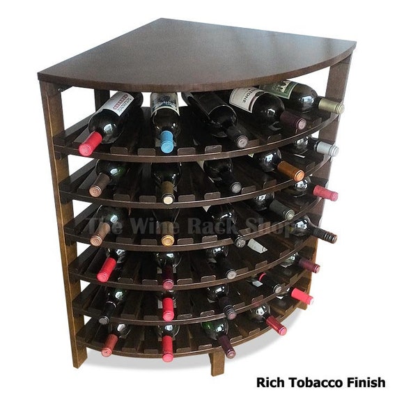 Quarter Round Corner Wine Rack Wood Wine Storage Rack For Etsy