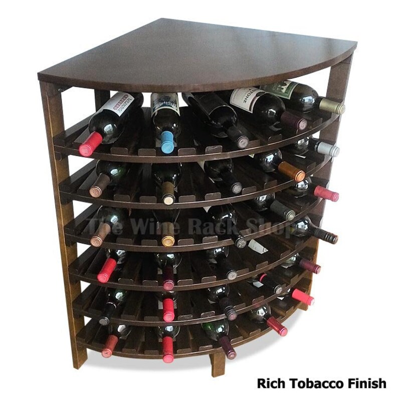 round wooden wine rack