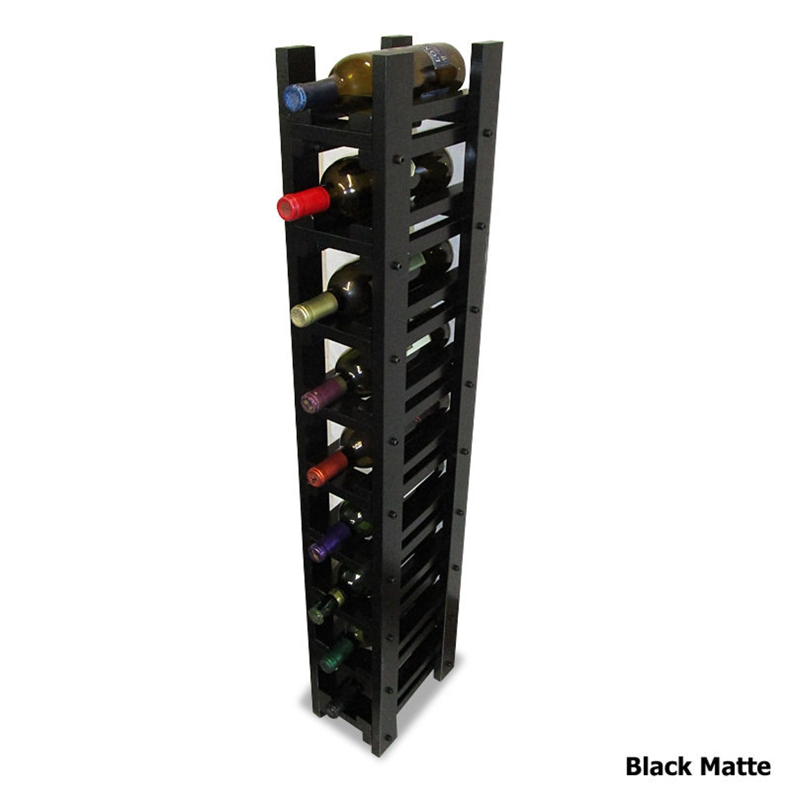 Single Column Wood Wine Rack Fit this narrow rack into that Etsy