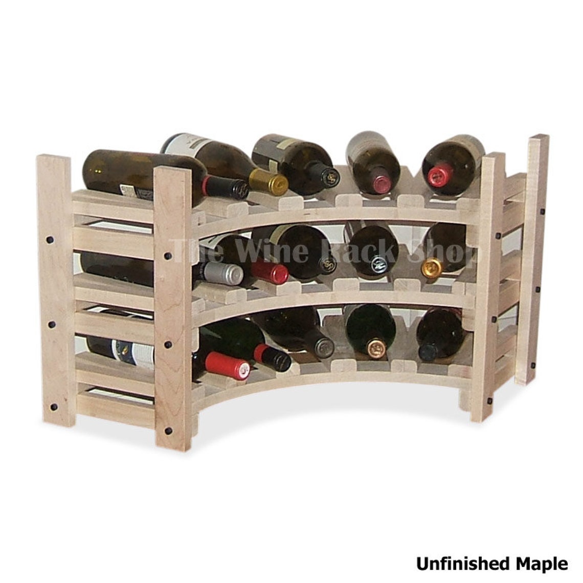 Small corner wine rack for counter or table top or floor Etsy