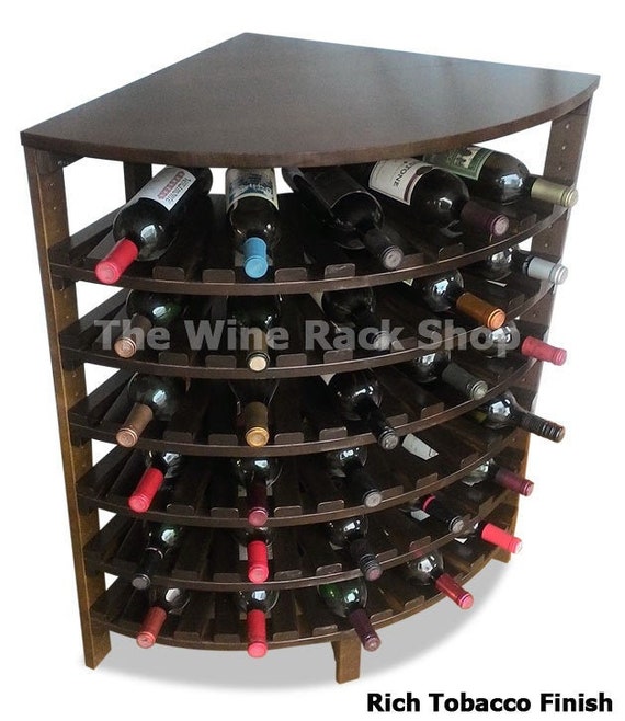 Quarter Round Corner Wine Rack Wood Wine Storage Rack For Etsy