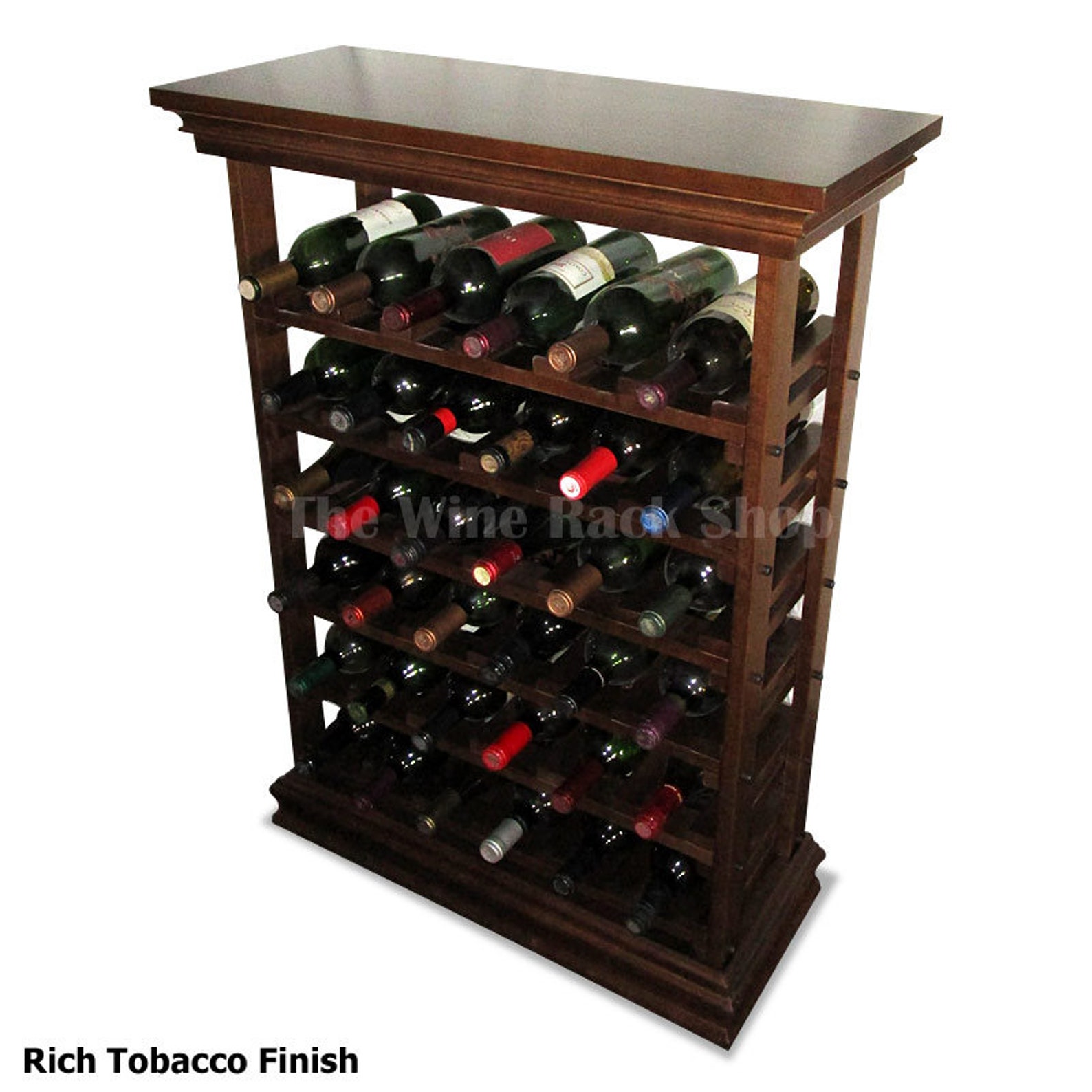 36 Bottle Maple Wine Rack With Top and Baseboard solid wood Etsy