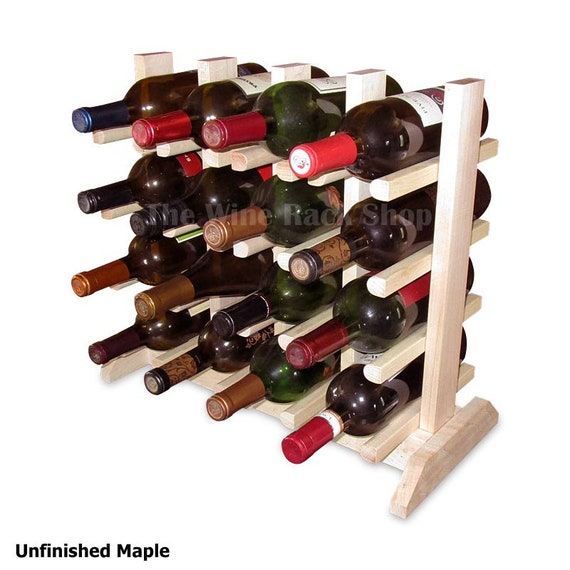 Kitchen Countertop Wine Rack Solid Maple Construction Etsy